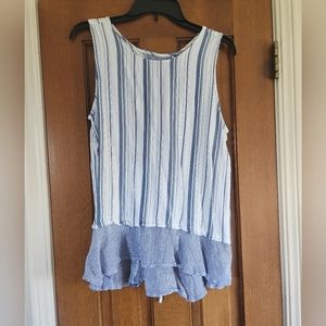 High low corset tie back sleeveless top